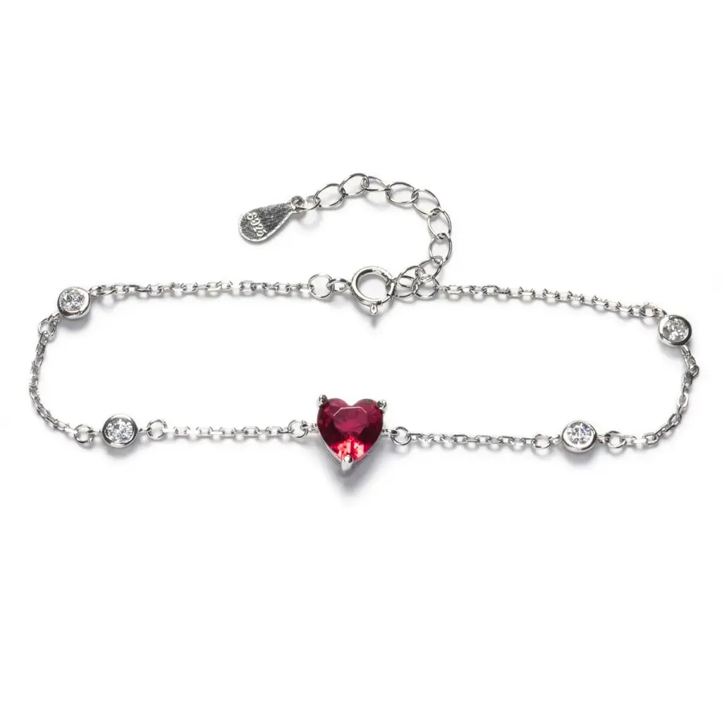 Pulseira Coração Fúcsia