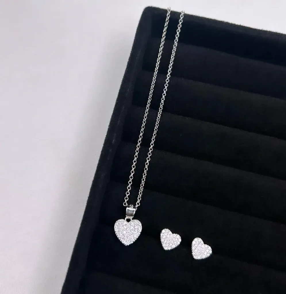 Conjunto Coração Brilhante